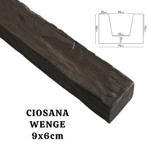 Belka Rustykalna Ciosana 9x6 cm WENGE